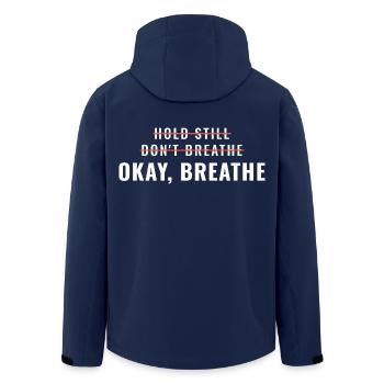 Bleib still, Radiologietechniker Röntgenbildgebung Humor - Recycelte Männer Softshell-Jacke von Stanley/Stella - Navy - Hinten - AI Model Male 185 light (185cm)