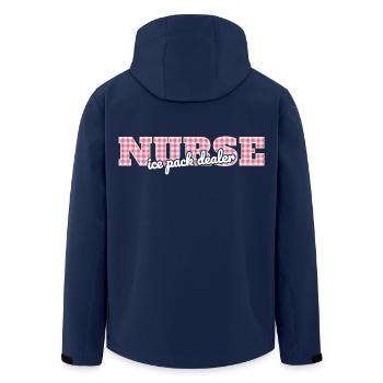 Cold Pack Dealer Schul-Krankenschwester-Gesundheitsbüro - Recycelte Männer Softshell-Jacke von Stanley/Stella - Navy - Hinten - AI Model Male 185 light (185cm)
