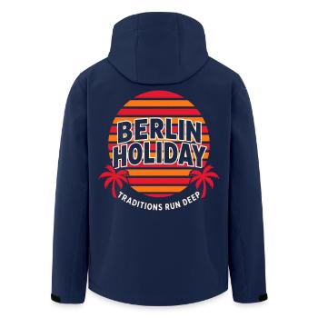 Berlin Holiday Traditions Run Deep Berlin Retro - Recycelte Männer Softshell-Jacke von Stanley/Stella - Navy - Hinten - AI Model Male 185 light (185cm)