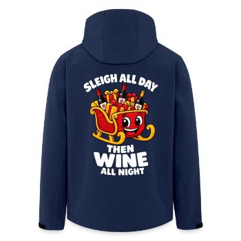 Sleigh All Day Then Wine All Night Weihnachten - Recycelte Männer Softshell-Jacke von Stanley/Stella - Navy - Hinten - AI Model Male 185 light (185cm)