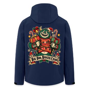 Christmas Monster Big Bro Bigger Chaos - Recycelte Männer Softshell-Jacke von Stanley/Stella - Navy - Hinten - AI Model Male 185 light (185cm)
