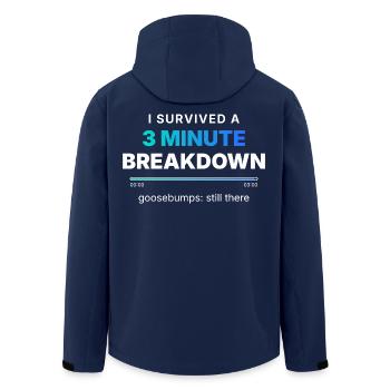 I Survived A 3 Minute Breakdown - Recycelte Männer Softshell-Jacke von Stanley/Stella - Navy - Hinten - AI Model Male 185 light (185cm)