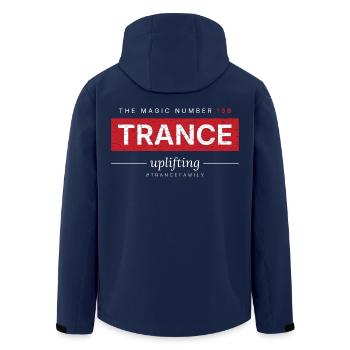 The Magic Number 138 - Uplifting Trance - Recycelte Männer Softshell-Jacke von Stanley/Stella - Navy - Hinten - AI Model Male 185 light (185cm)