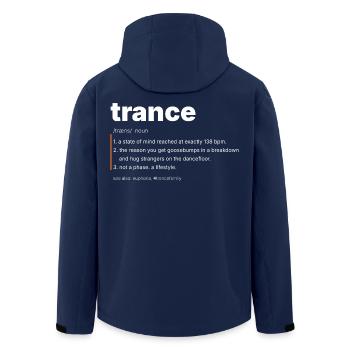 Trance Definition - Not A Phase - Recycelte Männer Softshell-Jacke von Stanley/Stella - Navy - Hinten - AI Model Male 185 light (185cm)