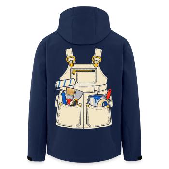 Maler Werkzeugschürze - Recycelte Männer Softshell-Jacke von Stanley/Stella - Navy - Hinten - AI Model Male 185 light (185cm)
