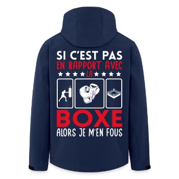Wenn es nichts mit Boxen zu tun hat, dann ist es mir egal - Recycelte Männer Softshell-Jacke von Stanley/Stella - Navy - Hinten - AI Model Male 185 light (185cm)
