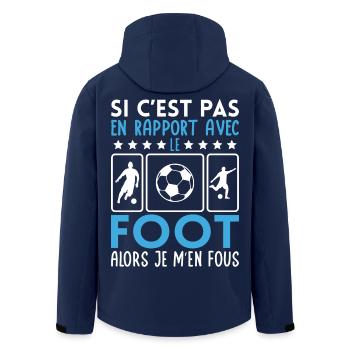 Wenn es nicht mit Football zu tun hat, dann ist es mir egal - Recycelte Männer Softshell-Jacke von Stanley/Stella - Navy - Hinten - AI Model Male 185 light (185cm)