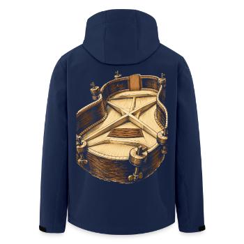 Geigenbauer Luthier Lutherie - Recycelte Männer Softshell-Jacke von Stanley/Stella - Navy - Hinten - AI Model Male 185 light (185cm)