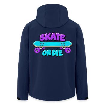 Skate or die - Recycelte Männer Softshell-Jacke von Stanley/Stella - Navy - Hinten - AI Model Male 185 light (185cm)