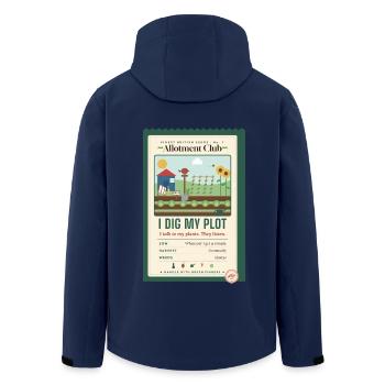 Ich freue mich über das Gärtnergeschenk meines Parzellen-Allotment Clubs. - Recycelte Männer Softshell-Jacke von Stanley/Stella - Navy - Hinten - AI Model Male 185 light (185cm)