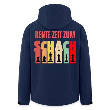 Rente Zeit Zum Schach Spruch - Recycelte Männer Softshell-Jacke von Stanley/Stella - Navy - Hinten - AI Model Male 185 light (185cm)