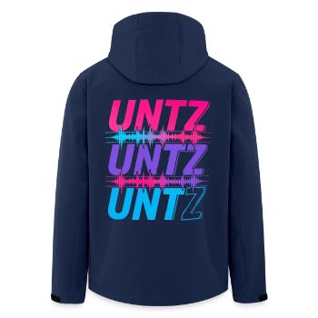 UNTZ UNTZ UNTZ Techno Raver Goa Trance Festival - Recycelte Männer Softshell-Jacke von Stanley/Stella - Navy - Hinten - AI Model Male 185 light (185cm)
