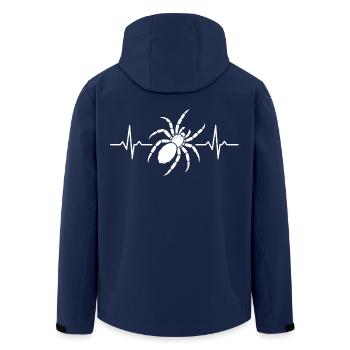Vogelspinne Tarantel Herzschlag - Recycelte Männer Softshell-Jacke von Stanley/Stella - Navy - Hinten - AI Model Male 185 light (185cm)