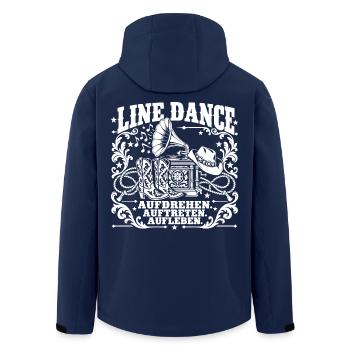 Line Dance Western Flair - Recycelte Männer Softshell-Jacke von Stanley/Stella - Navy - Hinten - AI Model Male 185 light (185cm)