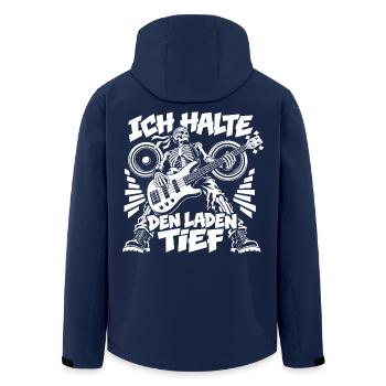 Tiefe Töne Bassist - Recycelte Männer Softshell-Jacke von Stanley/Stella - Navy - Hinten - AI Model Male 185 light (185cm)