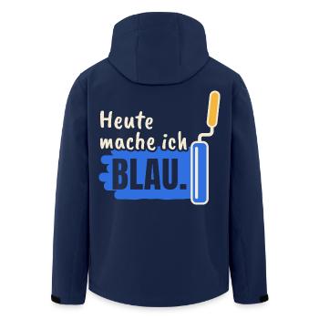 Maler Heute mache ich blau - Recycelte Männer Softshell-Jacke von Stanley/Stella - Navy - Hinten - AI Model Male 185 light (185cm)