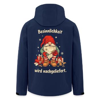 Weihnachtswichtel mit Geschenken - Recycelte Männer Softshell-Jacke von Stanley/Stella - Navy - Hinten - AI Model Male 185 light (185cm)