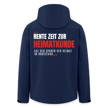 Rente Zeit Zur HEIMATKUNDE - Recycelte Männer Softshell-Jacke von Stanley/Stella - Navy - Hinten - AI Model Male 185 light (185cm)