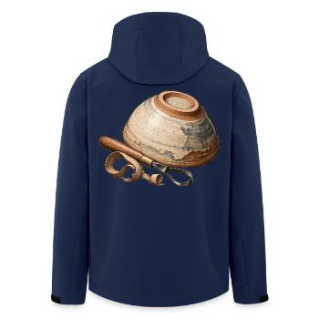 Fußring mit Charakter – Töpfern - Recycelte Männer Softshell-Jacke von Stanley/Stella - Navy - Hinten - AI Model Male 185 light (185cm)