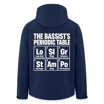 Der leidenschaftliche Bassist Periodic Table Music Lover - Recycelte Männer Softshell-Jacke von Stanley/Stella - Navy - Hinten - AI Model Male 185 light (185cm)