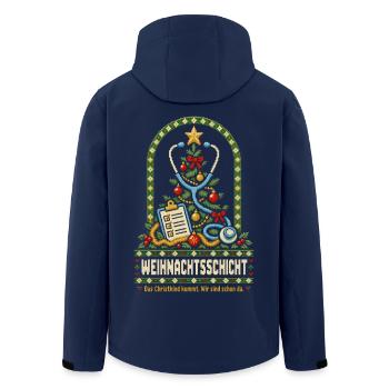 Weihnachtsschicht Pflege - Recycelte Männer Softshell-Jacke von Stanley/Stella - Navy - Hinten - AI Model Male 185 light (185cm)