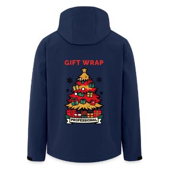 Weihnachtsbaum von Gift Wrap Pro - Recycelte Männer Softshell-Jacke von Stanley/Stella - Navy - Hinten - AI Model Male 185 light (185cm)