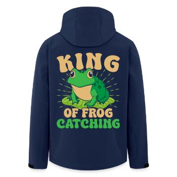 Frog Catcher King Of Frog - Recycelte Männer Softshell-Jacke von Stanley/Stella - Navy - Hinten - AI Model Male 185 light (185cm)