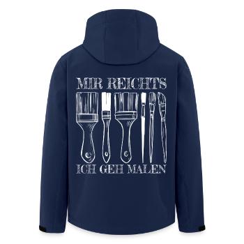 Kunstmaler Künstler Mir Reichts Ich Geh Malen Idee - Recycelte Männer Softshell-Jacke von Stanley/Stella - Navy - Hinten - AI Model Male 185 light (185cm)