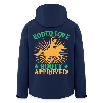 Western Rider Rodeo Love Booty Approved Cowgirl - Recycelte Männer Softshell-Jacke von Stanley/Stella - Navy - Hinten - AI Model Male 185 light (185cm)