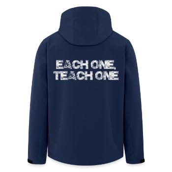 Each One, Teach One - Hip Hop Statement - Recycelte Männer Softshell-Jacke von Stanley/Stella - Navy - Hinten - AI Model Male 185 light (185cm)