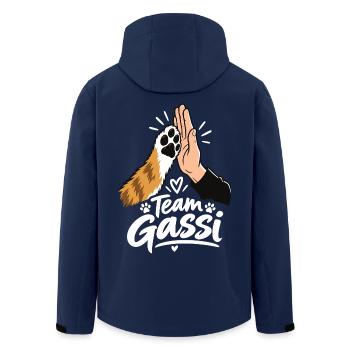 Team Gassi Hund Hundebesitzer Vierbeiner - Recycelte Männer Softshell-Jacke von Stanley/Stella - Navy - Hinten - AI Model Male 185 light (185cm)