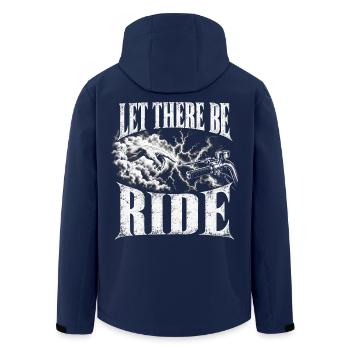 Lasst es sein, fahr Motorradfahrer - Recycelte Männer Softshell-Jacke von Stanley/Stella - Navy - Hinten - AI Model Male 185 light (185cm)