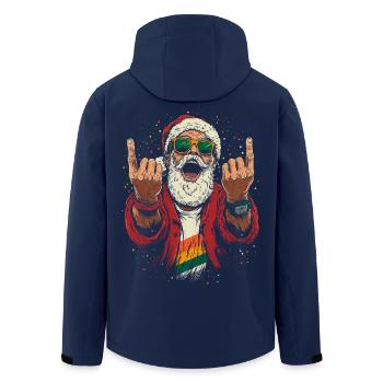 Santa chillax - Recycelte Männer Softshell-Jacke von Stanley/Stella - Navy - Hinten - AI Model Male 185 light (185cm)