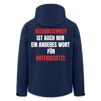 Besinnlich Unterbesetzt - Recycelte Männer Softshell-Jacke von Stanley/Stella - Navy - Hinten - AI Model Male 185 light (185cm)