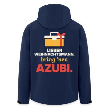 Lieber Weihnachtsmann, bring 'nen Azubi - Recycelte Männer Softshell-Jacke von Stanley/Stella - Navy - Hinten - AI Model Male 185 light (185cm)