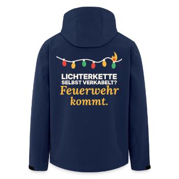 Lichterkette selbst verkabelt? | Elektriker - Recycelte Männer Softshell-Jacke von Stanley/Stella - Navy - Hinten - AI Model Male 185 light (185cm)