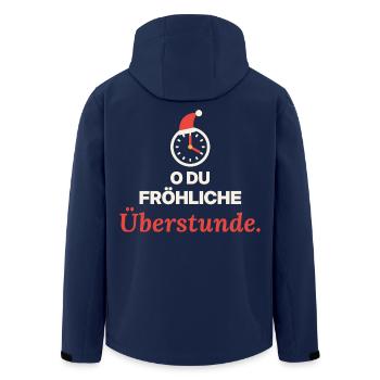 O du fröhliche Überstunde | Geschenk Kollegen - Recycelte Männer Softshell-Jacke von Stanley/Stella - Navy - Hinten - AI Model Male 185 light (185cm)