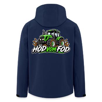 Höd vom Föd - Held vom Feld - Recycelte Männer Softshell-Jacke von Stanley/Stella - Navy - Hinten - AI Model Male 185 light (185cm)