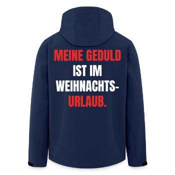 Geduld im Urlaub - Recycelte Männer Softshell-Jacke von Stanley/Stella - Navy - Hinten - AI Model Male 185 light (185cm)