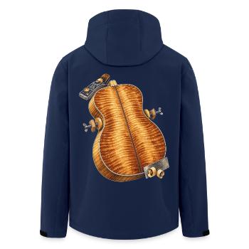 Geigenbauer Luthier Lutherie - Recycelte Männer Softshell-Jacke von Stanley/Stella - Navy - Hinten - AI Model Male 185 light (185cm)