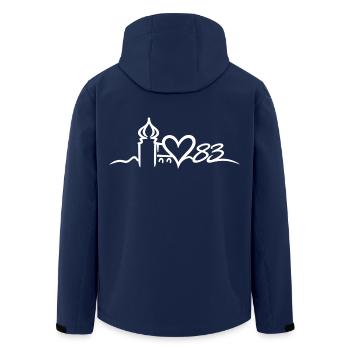 Spotted Herrenberg Linie - Recycelte Männer Softshell-Jacke von Stanley/Stella - Navy - Hinten - AI Model Male 185 light (185cm)