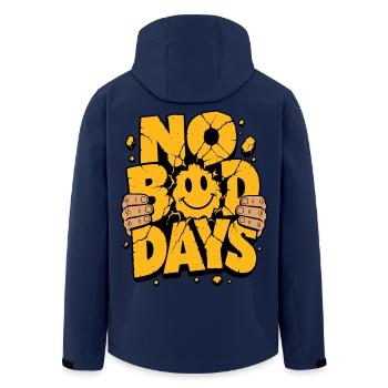 Smiley – No Bad Days - Recycelte Männer Softshell-Jacke von Stanley/Stella - Navy - Hinten - AI Model Male 185 light (185cm)