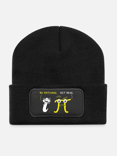 Mathematik Rational Get Real Mathe - Recycelte Patch Beanie - Schwarz