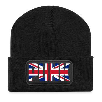 Punk - Recycelte Patch Beanie - Schwarz - Vorne