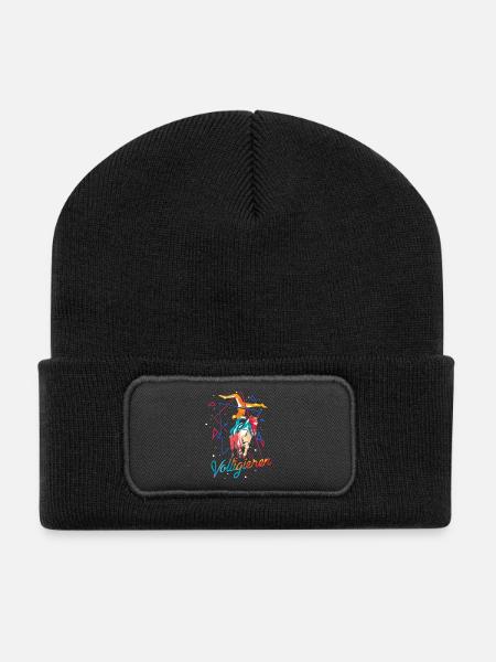 Anmutige Voltigierkunst Teamkür - Recycelte Patch Beanie - Schwarz