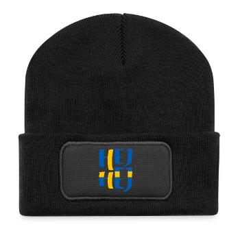 SWEDEN HEJ HEJ SWEDISH - Recycled Patch Beanie - black - Front