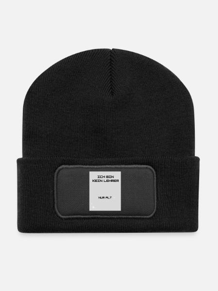 Lehrer - Recycelte Patch Beanie - Schwarz
