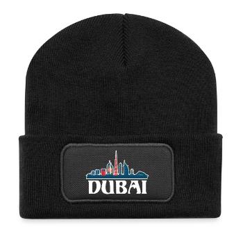 Dubai Vereinigte Arabische Emirate The Palm - Recycelte Patch Beanie - Schwarz - Vorne