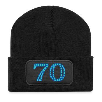 70. 70 YEARS. 70th ANNIVERSARY. 70 YEARS ANNIVERSARY. - Recycled Patch Beanie - black - Front