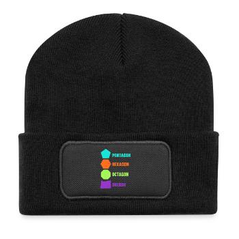 Oregon USA Staat Amerika Reisen Oregonian Salem - Recycelte Patch Beanie - Schwarz - Vorne